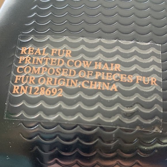 Steve Madden Irenee Sandals Tan Animal Print Cow Hair Low-Block Heel Size 9 Wide - Picture 10 of 12